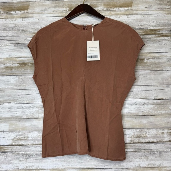 NWT Everlane The Drape Top in Butterlite Women’s Shirt size 0 - Picture 1 of 9